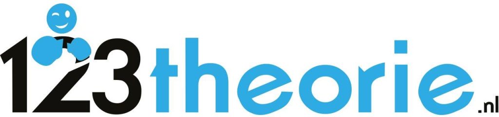 123theorie logo - online platform voor theorie-examen voorbereiding op motor, scooter en auto